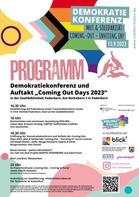 v.l.n.r.: Charlotte Kaiser, Jana Hansjürgen, Victoria Evers, Volker Kohlschmidt, Alexandra Lüüs, Dina Peppmöller (©DemokratieBüro „Vielfalt lieben“)